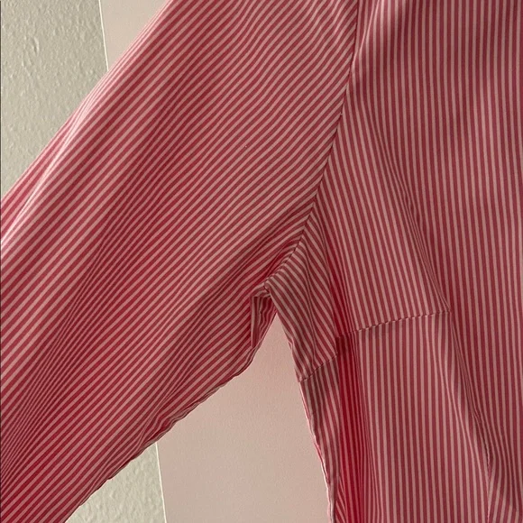 White House Black Market Pink and White Striped Blouse - Picture 4 of 5